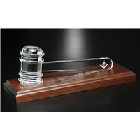 Crystal Gavel Award With Base